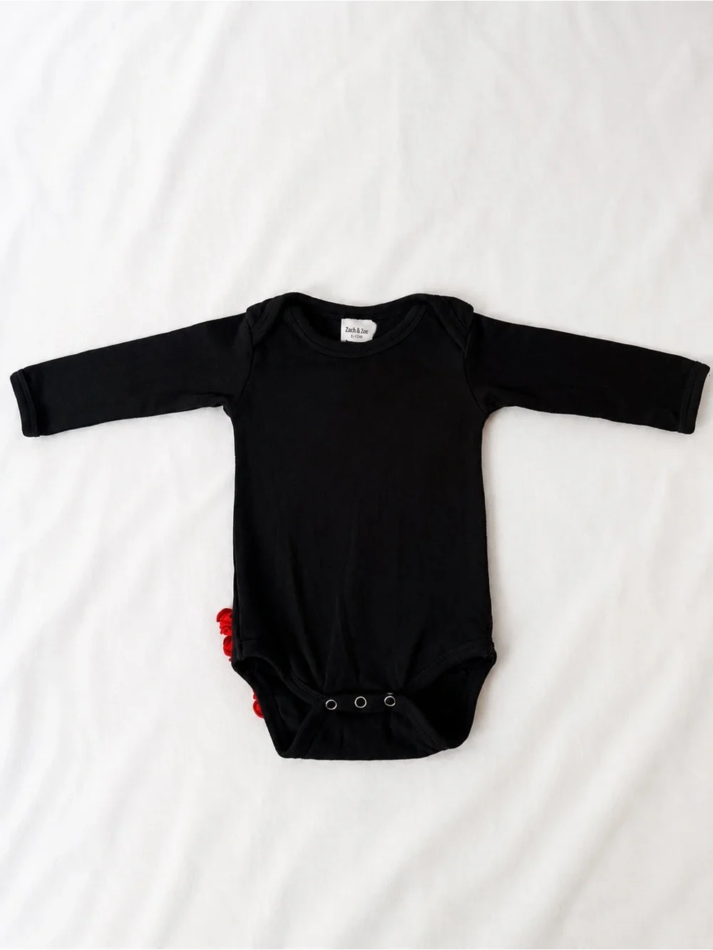 Zootie B. Little Black & Red RuffleButts Baby Girl Onesie – Size 3–6 Months